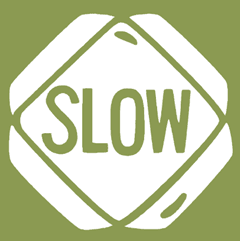'SLOW' traffic sign