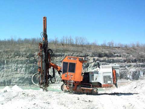 Drilling equipment at work